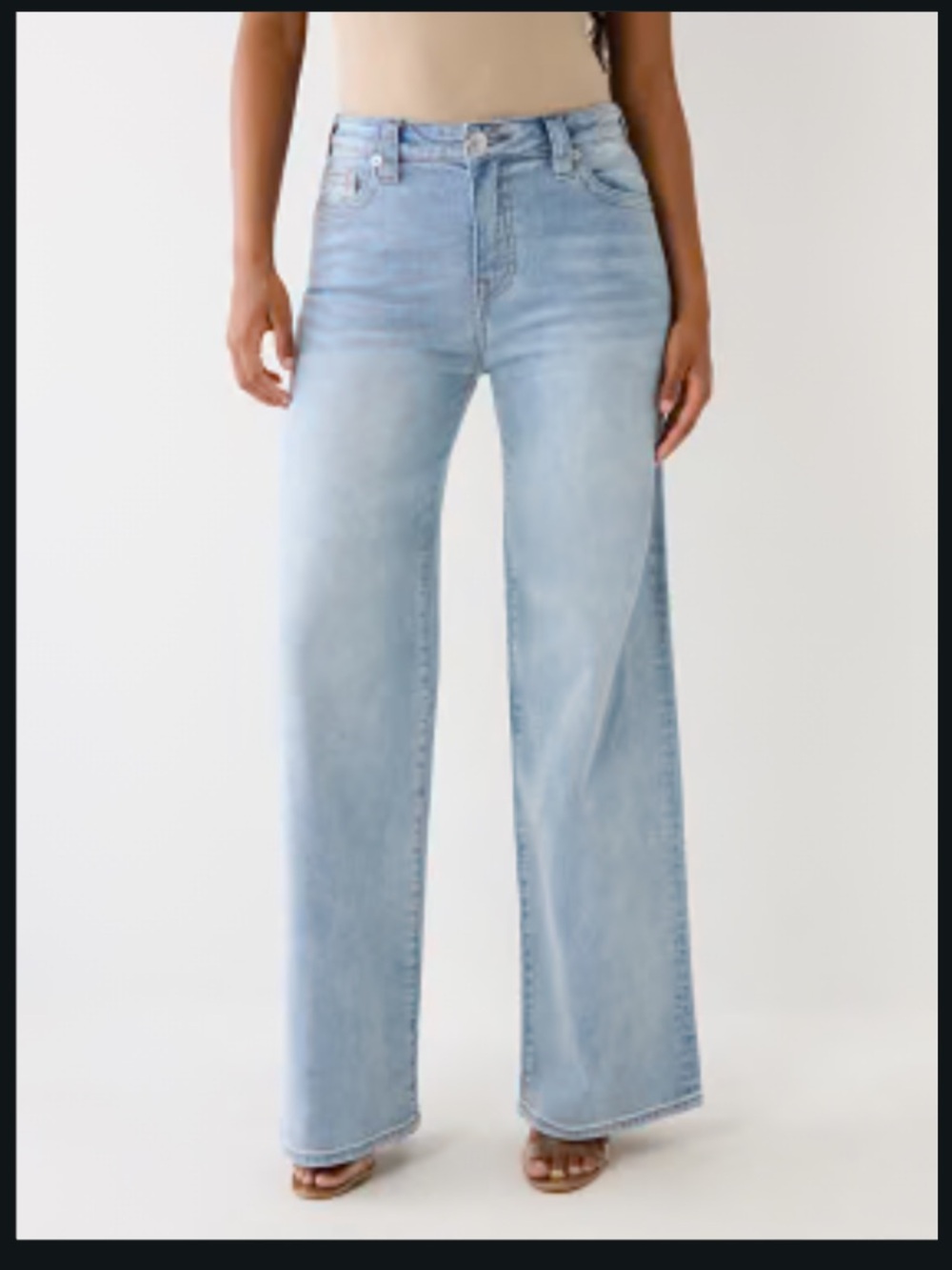 True Religion Light Blue Wide-Leg Jeans
